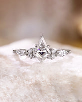 KAIA Unique Kite Cut Moissanite Classic Engagement Ring